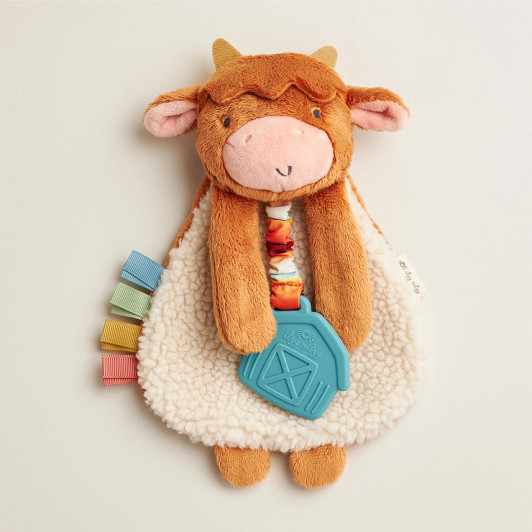  Itzy Lovey Plush and Teether Toy | Wyatt the Highland Cow| Itzy Ritzy
