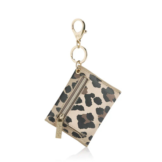Itzy Mini Wallet Card Holder & Key Chain Charm | Leopard | Itzy Ritzy