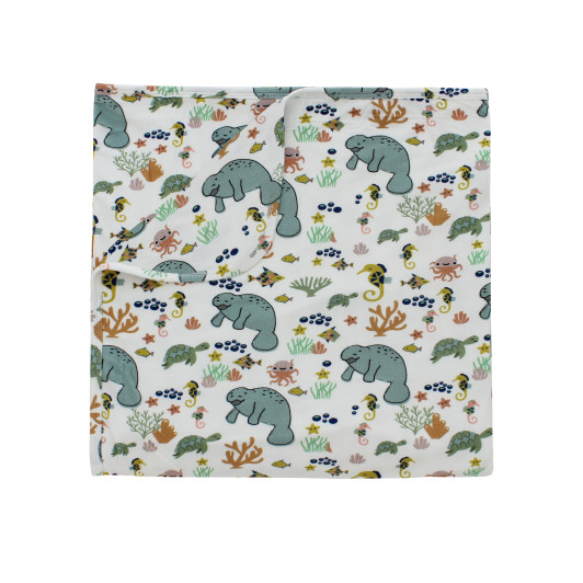Manatee Luxury Bamboo Baby Blanket | Emerson and Friends