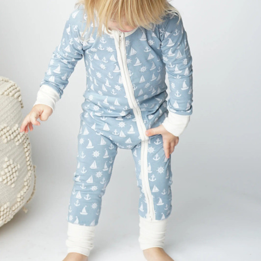 Anchor's Away Baby Convertible Footie Pajama | Emerson and Friends