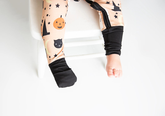 Trick or Treat Halloween Bamboo Baby Convertible Footie Pajamas | Emerson and Friends