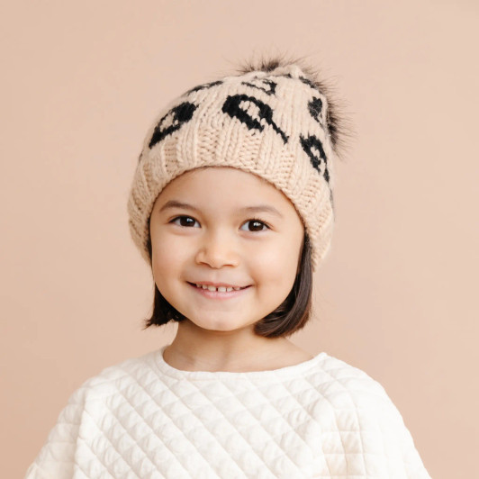 Cheetah Hat | Latte Black | The Blueberry Hill