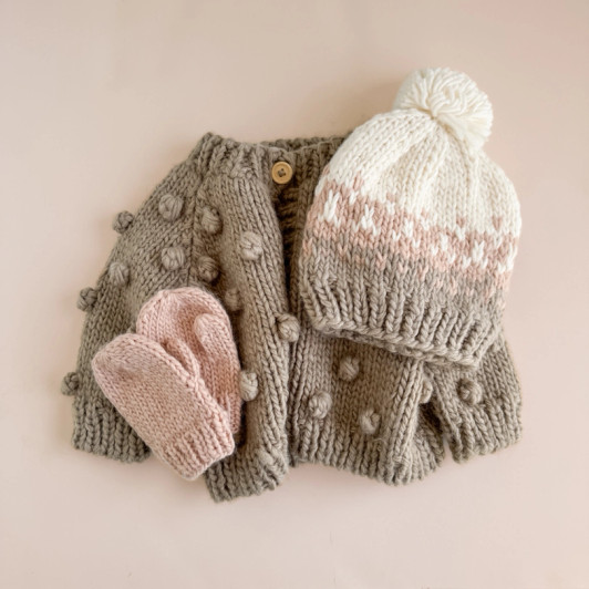 Nell Stripe Hat | Blush Flax | The Blueberry Hill