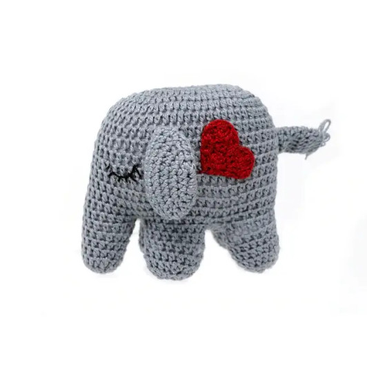 - Crochet Elephant | red | Melange Collection