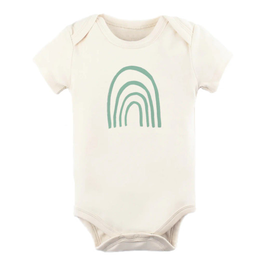 Organic Baby Short Sleeve Bodysuit | Seafoam Rainbow  | Tenth & Pine