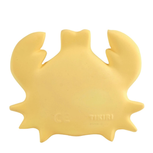 Designed with vibrant colors and a gentle rattling sound, this crab rattle stimulates auditory and visual development. The unique texture of the natural rubber makes it easy for tiny hands to grip.