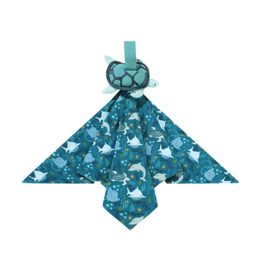  Ocean Friends Sea Turtle Viscose Bamboo Baby Lovey | Emerson and Friends