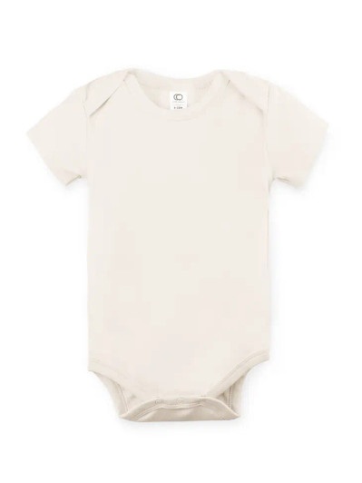 Short Sleeve Bodysuit | White | Colored Organics