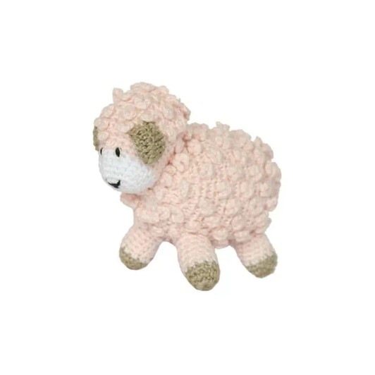  Little Crochet Lamb | Pink | Melange Collection