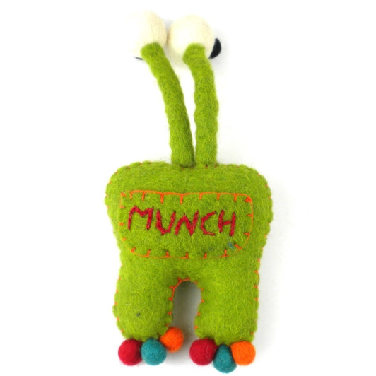 Monster Tooth Fairy Pillow | Green | Global Crafts