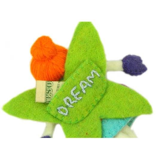Tooth Felt Fairy Pillow | Red Hair | Global Crafts