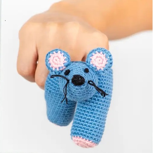 Mouse Finger Puppet |  Set of 2 | Cuddoll