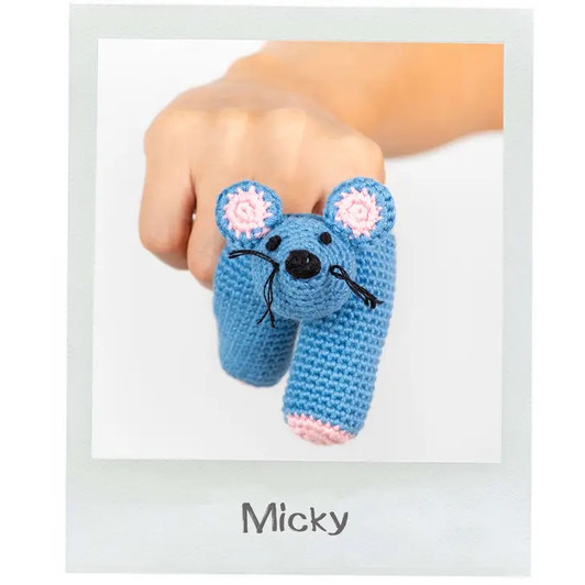 Mouse Finger Puppet |  Set of 2 | Cuddoll
