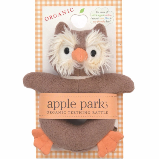 Soft Teething Rattle | Owl | Apple Park