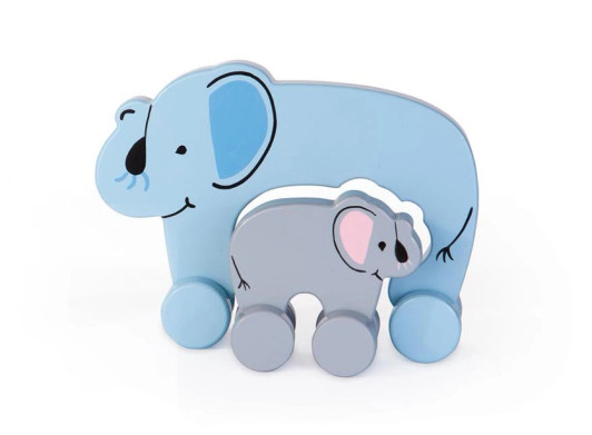 Big & Little  Elephant Push Toy | Jack Rabbit Creations