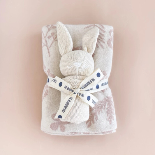  Floral Blanket & Bunny Lovey Baby Gift Set | The Blueberry Hill