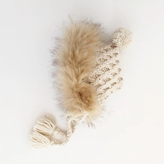 Fur Bonnet in  Natural for Babies, Toddlers & Kids | Huggalugs