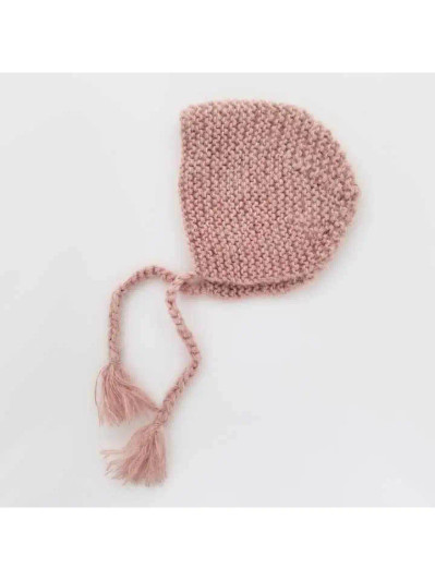 Newborn Pink Angora Knit Bonnet Infant | Huggalugs