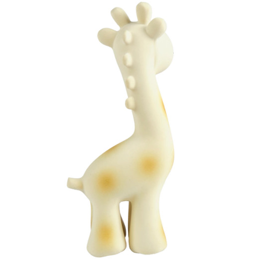 Giraffe Organic Natural Rubber Rattle, Teether & Bath Toy | Tikiri Toys