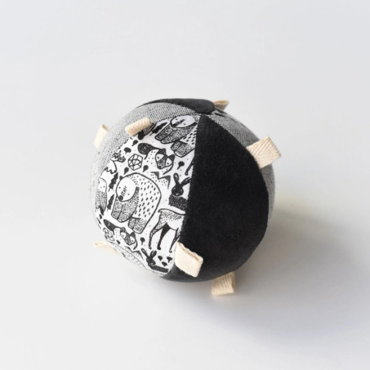 Taggy Ball with Rattle | Nordic | Wee Gallery