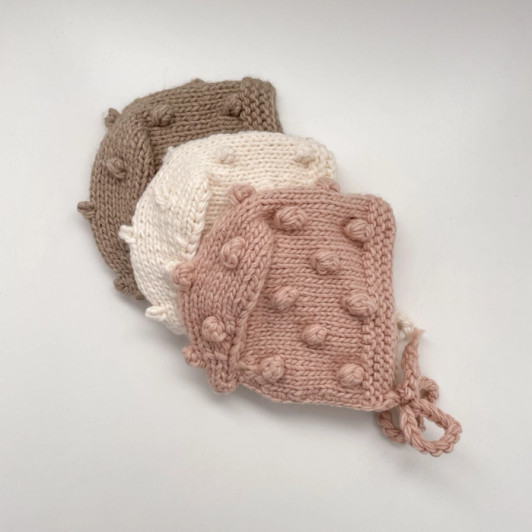 Popcorn Bonnet | Blush | The Blueberry Hill 