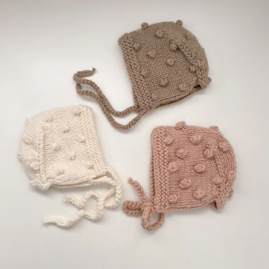 Popcorn Bonnet | Cream | The Blueberry Hill 