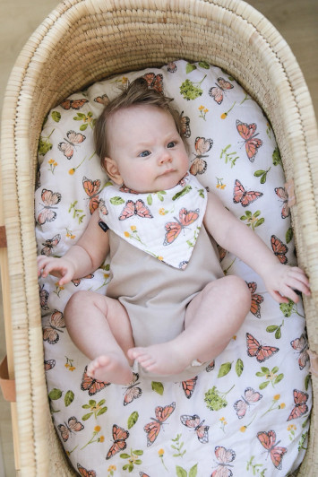 Butterfly Oh So Soft Muslin Bandana Bib | Bebe au Lait
