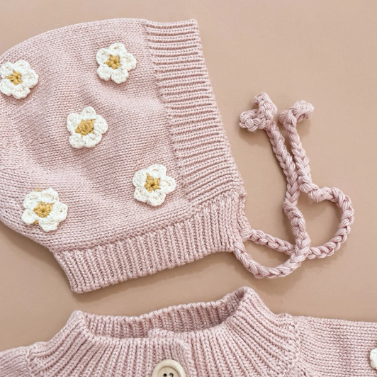Cotton Flower Bonnet | Blush | The Blueberry Hill
