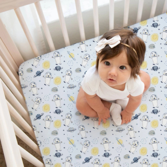 Organic Crib Sheet | Space Bears | Norani