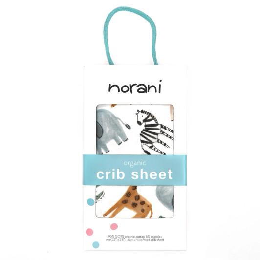 Organic Crib Sheet | Safari Animal | Norani