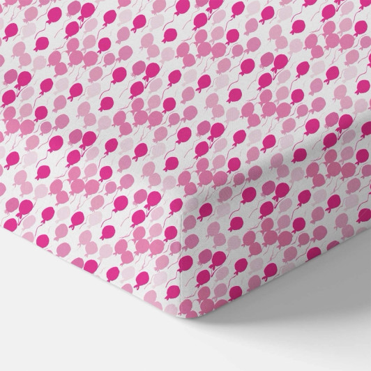 Organic Crib Sheet | Pink Balloons | Norani