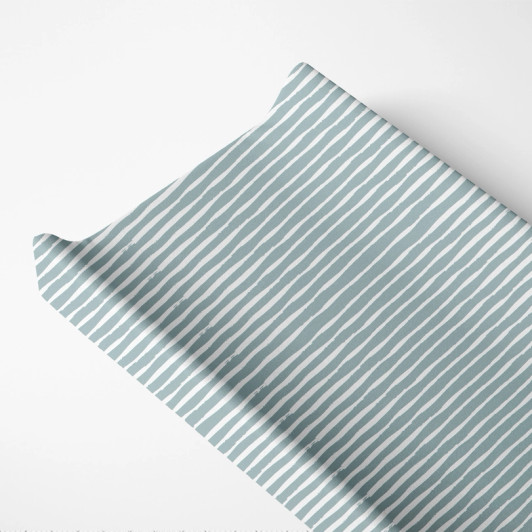Organic Changing Pad Cover | Green Stripes | Norani