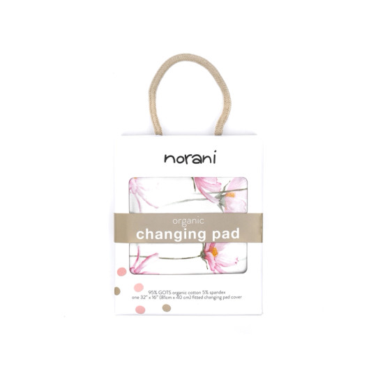 Organic Changing Pad Cover | Pink Petals | Norani