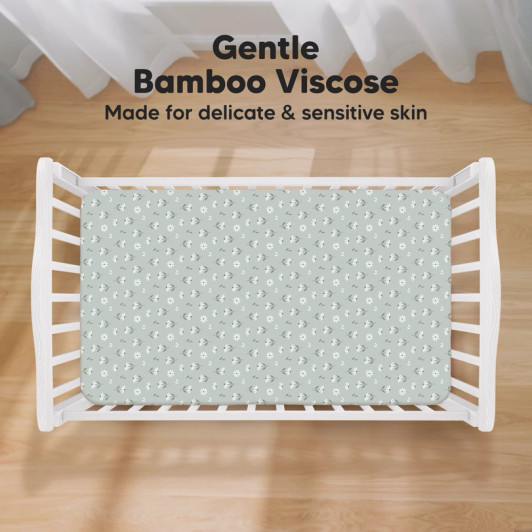 Isla Fitted Crib Sheets | Daisies | Keababies