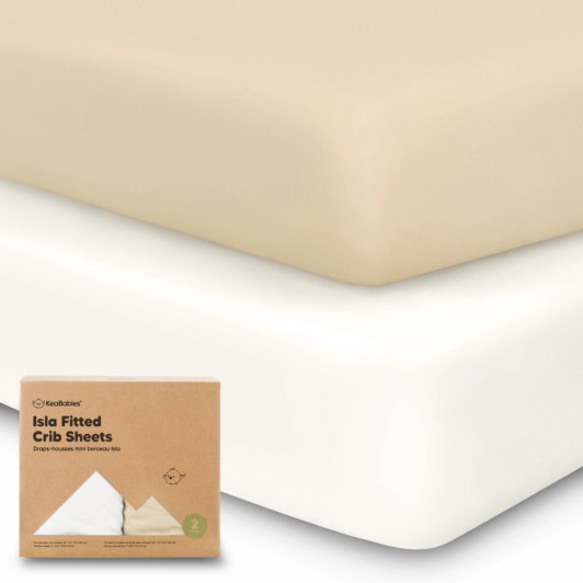 Isla Fitted Crib Sheets | Khaki | Keababies