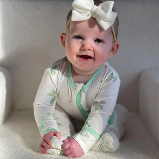 Turtle Zippered Footie | Bamboo Little