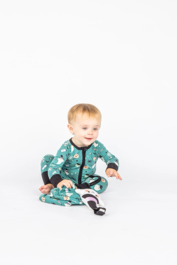 Boo Crew Glow-in-the-Dark Halloween Bamboo Convertible Baby Pajamas | Emerson and Friends