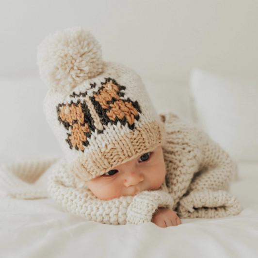 Butterfly Hand Knit Beanie Hat | Huggalugs