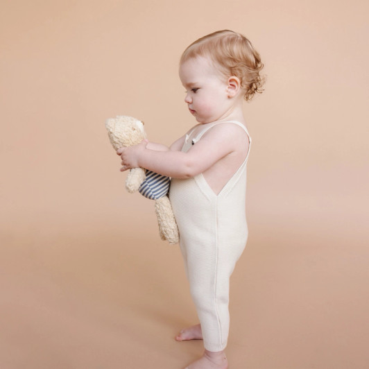 Hand Knit Romper | Cream |The Blueberry Hill