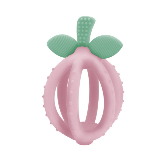 Bitzy Biter Teething Ball & Training Toothbrush | Pink Lemonade | Itzy Ritzy