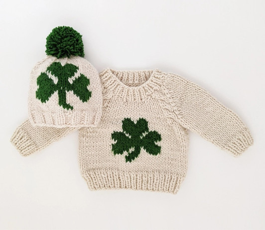 Shamrock Crew Neck Sweater | Huggalugs