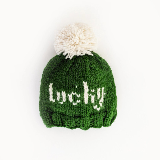 Shamrock St. Patrick's Day Hand Knit Beanie Hat | Huggalugs