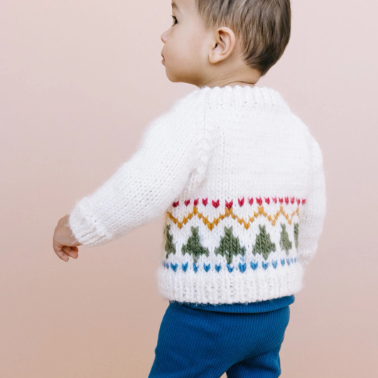 Holiday Tree Fair Isle Cardigan | The Blueberry Hill