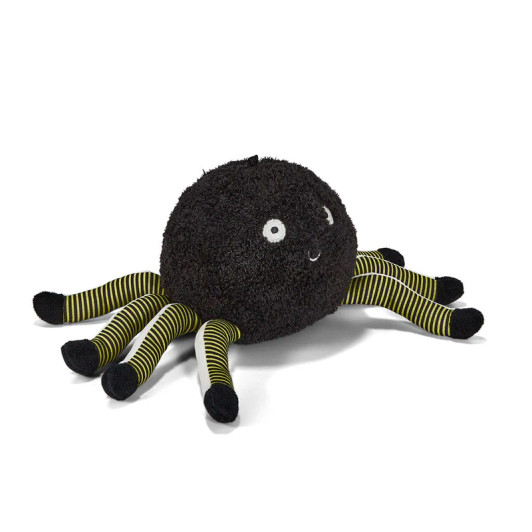 Webster the Spider isn't spooky, he's snuggly! Perfect for Halloween decorations or as a unique gift for plush enthusiasts.