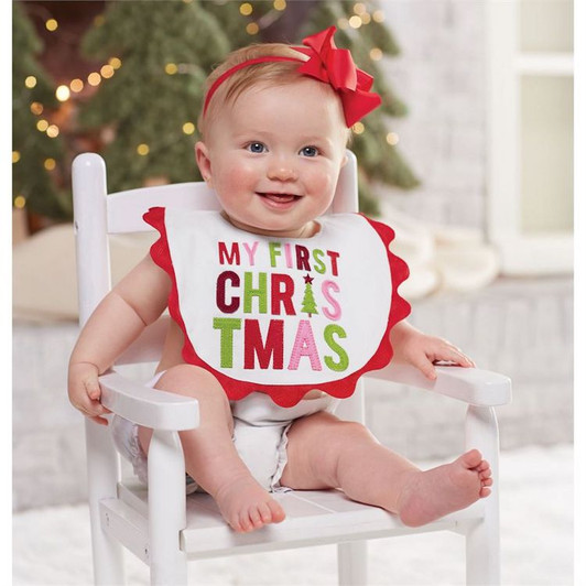 Mud Pie My First Christmas Bib