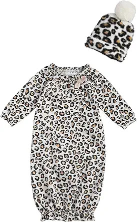 Mud Pie Leopard Gown and Hat
