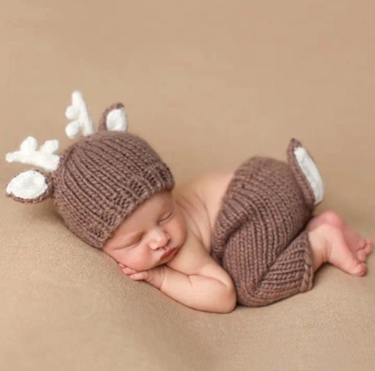 Hartley Deer Hat and Pant Newborn Set