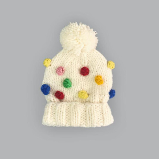 Percy Dot Beanie | Rainbow | The Blueberry HIll