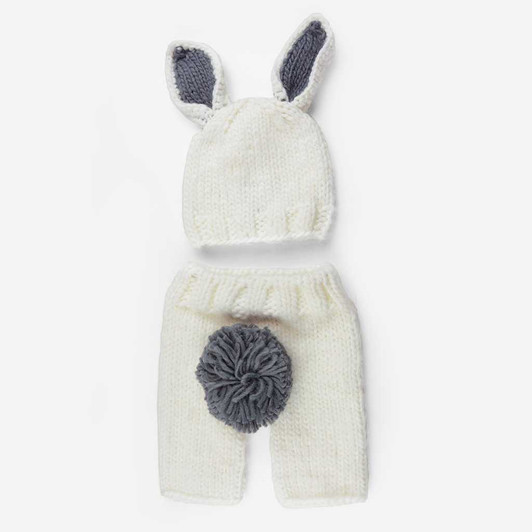 Bailey Bunny Knit Newborn Set | Gray |  The Blueberry Hill