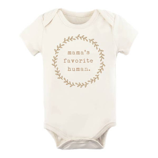 Organic Cotton Bodysuit | Mama's Favorite Human | Clay | Tenth and Pine 